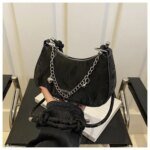 Trendy Mini Shoulder Bag with Chain Detail – Cute Y2K Style Handbag for Women (Black, Green, White) - Image 8