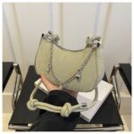 Trendy Mini Shoulder Bag with Chain Detail – Cute Y2K Style Handbag for Women (Black, Green, White) - Image 6