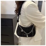 Trendy Mini Shoulder Bag with Chain Detail – Cute Y2K Style Handbag for Women (Black, Green, White) - Image 14