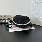 Elegant Shell Shape Pearl Handbag for Women – Trendy Crossbody & Shoulder Bag (Blue, White, Pink, Ash) - Image 14