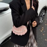Elegant Shell Shape Pearl Handbag for Women – Trendy Crossbody & Shoulder Bag (Blue, White, Pink, Ash) - Image 35