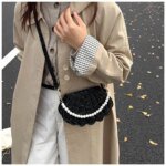 Elegant Shell Shape Pearl Handbag for Women – Trendy Crossbody & Shoulder Bag (Blue, White, Pink, Ash) - Image 32