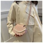 Elegant Shell Shape Pearl Handbag for Women – Trendy Crossbody & Shoulder Bag (Blue, White, Pink, Ash) - Image 27