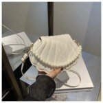 Elegant Shell Shape Pearl Handbag for Women – Trendy Crossbody & Shoulder Bag (Blue, White, Pink, Ash) - Image 9