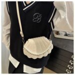 Trendy Shell Shape Pearl Handbag for Women – Stylish Crossbody & Shoulder Bag (Pink, Brown, Cream, Black) - Image 7