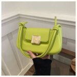 Chic Mini Crossbody Bag for Women – Stylish Leather Shoulder Purse with Gold Clasp in Black, White, Pink, Green & Beige - Image 11
