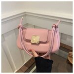 Chic Mini Crossbody Bag for Women – Stylish Leather Shoulder Purse with Gold Clasp in Black, White, Pink, Green & Beige - Image 12