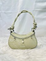 Trendy Mini Shoulder Bag with Chain Detail – Cute Y2K Style Handbag for Women (Black, Green, White) - Image 4