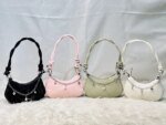 Trendy Mini Shoulder Bag with Chain Detail – Cute Y2K Style Handbag for Women (Black, Green, White) - Image 5