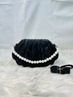 Elegant Shell Shape Pearl Handbag for Women – Trendy Crossbody & Shoulder Bag (Blue, White, Pink, Ash) - Image 6