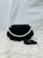 Trendy Shell Shape Pearl Handbag for Women – Stylish Crossbody & Shoulder Bag (Pink, Brown, Cream, Black) - Image 2