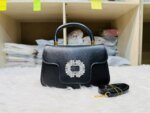 Luxury Mini Top Handle Handbag for Women – Elegant Rhinestone Buckle Crossbody Purse in Pink, Black, Green, White & Orange - Image 17