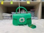 Luxury Mini Top Handle Handbag for Women – Elegant Rhinestone Buckle Crossbody Purse in Pink, Black, Green, White & Orange - Image 18