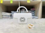 Luxury Mini Top Handle Handbag for Women – Elegant Rhinestone Buckle Crossbody Purse in Pink, Black, Green, White & Orange - Image 20