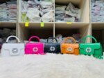 Luxury Mini Top Handle Handbag for Women – Elegant Rhinestone Buckle Crossbody Purse in Pink, Black, Green, White & Orange - Image 22