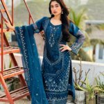 Elegant Teal Embroidered Salwar Kameez Set | Stylish Ethnic Wear for Women