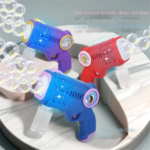 New 20 Holes Light-up Bubble Gun Toy Customized Electric Machine Soap Bubbles Magic Outdoor Automatic Bubble Gun for Kids - Image 2