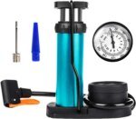 Mini Portable Bike, Bicycle Tire Hand Foot Activated Floor Pump with Presta Schrader Dunlop Valves Extra Valve and Gas Needle - Image 3