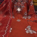 Premium Greem Cotton Embroidered 3 Piece Suit for Women | Floral Embroidery Salwar Kameez with Matching Dupatta