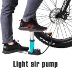 Mini Portable Bike, Bicycle Tire Hand Foot Activated Floor Pump with Presta Schrader Dunlop Valves Extra Valve and Gas Needle - Image 6