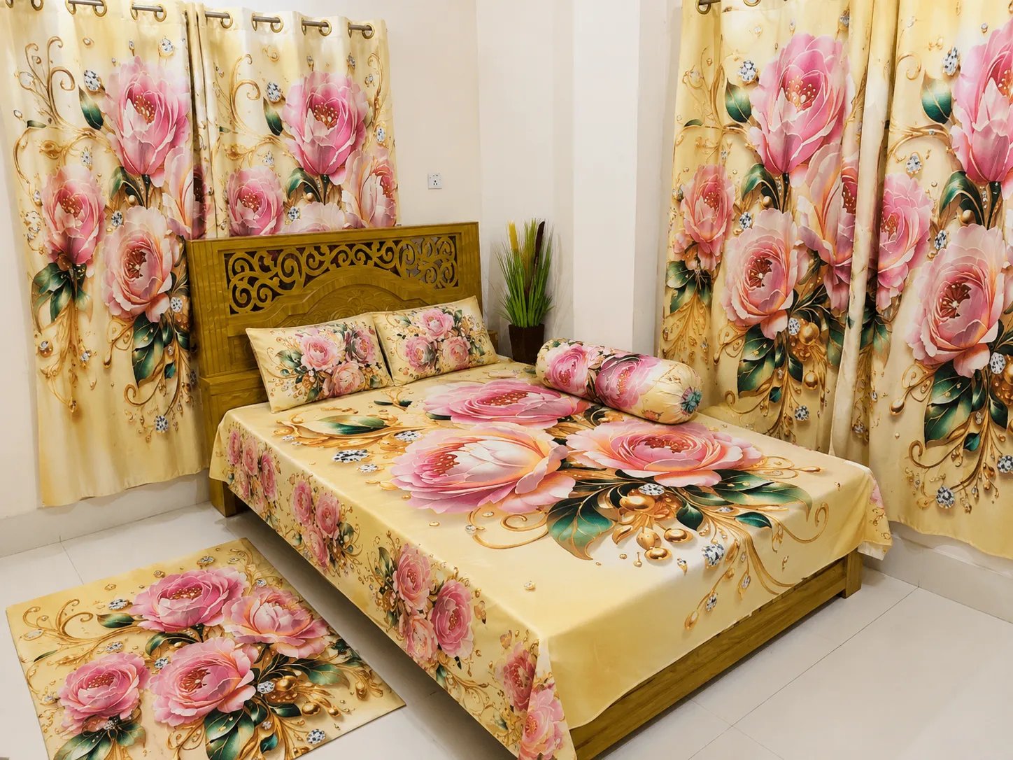 ChatGPT-Image-May-14-2026-03_59_55-AM 7/8 Water Proof Premium 3D Design Bed Sheet - Image 1