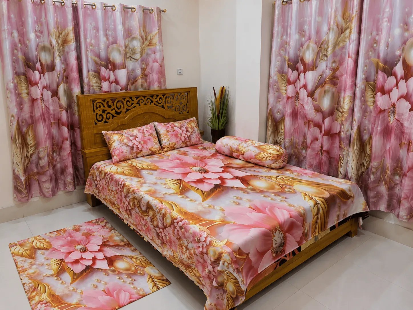 ChatGPT-Image-May-14-2026-04_15_24-AM 7/8 Water Proof Premium 3D Design Bed Sheet - Image 1