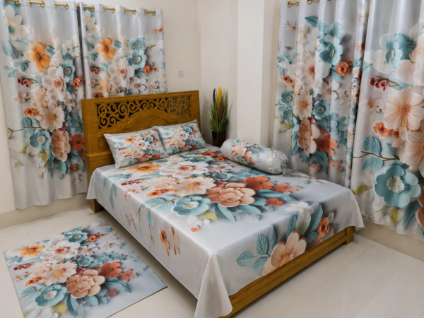 7/8 Water Proof Premium 3D Design Bed Sheet