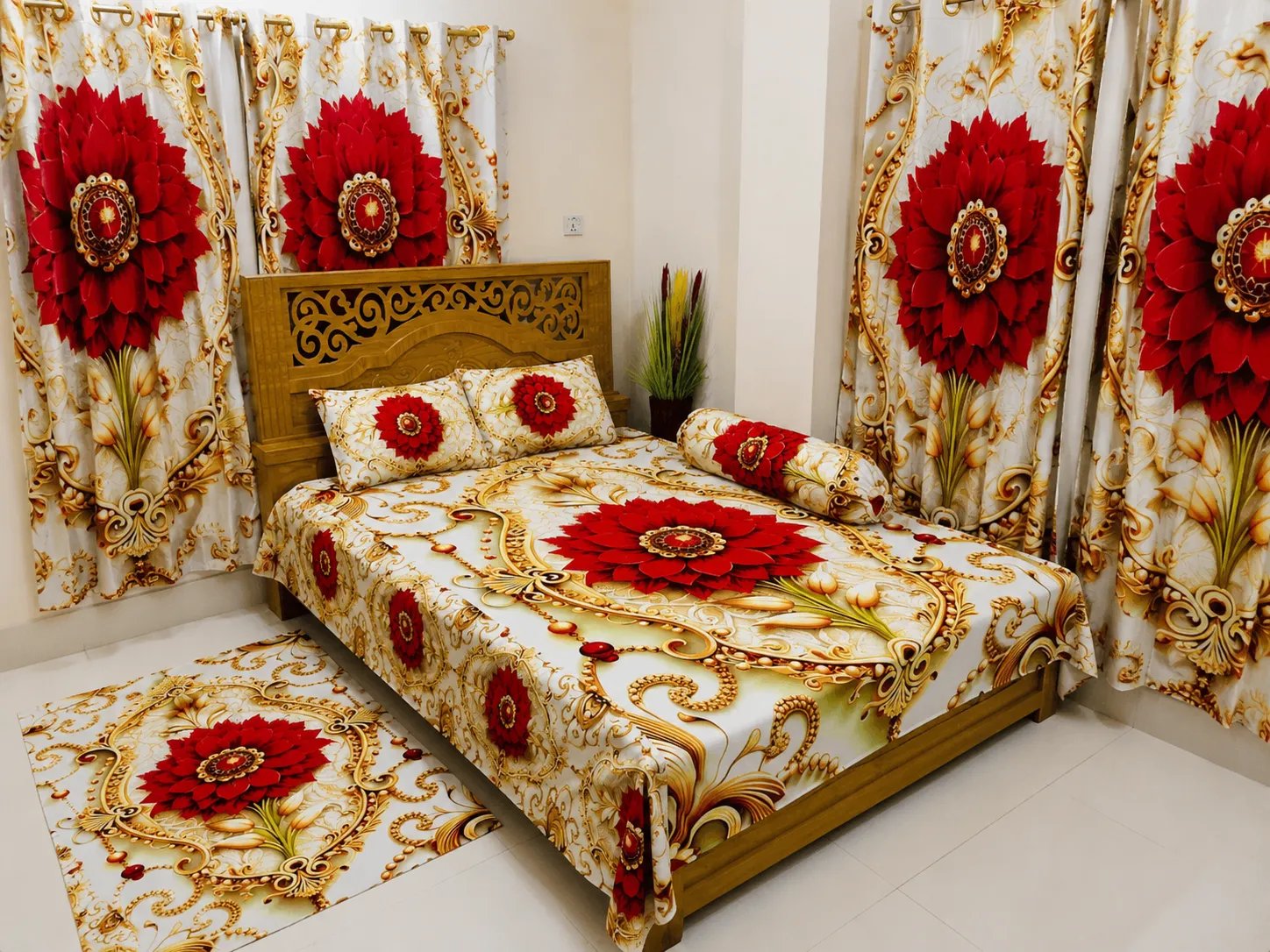 ChatGPT-Image-May-14-2026-04_24_20-AM 7/8 Water Proof Premium 3D Design Bed Sheet - Image 1