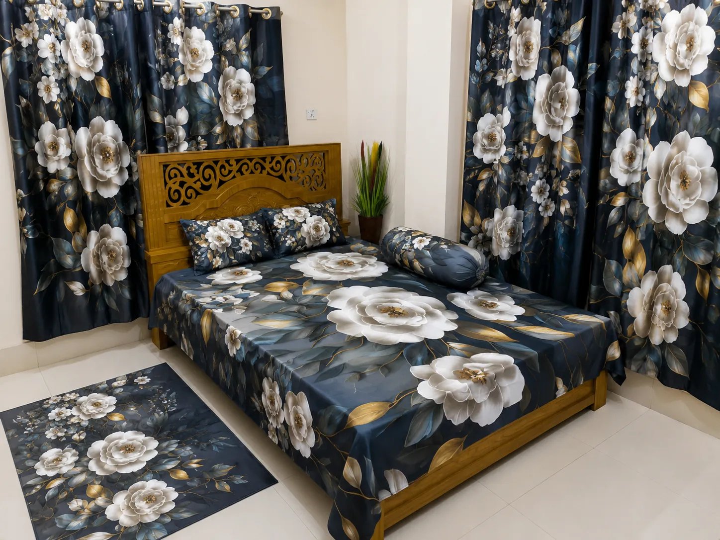 ChatGPT-Image-May-14-2026-04_27_27-AM 7/8 Water Proof Premium 3D Design Bed Sheet - Image 1