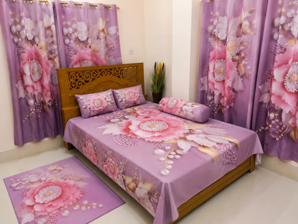 7/8 Water Proof Premium 3D Design Bed Sheet