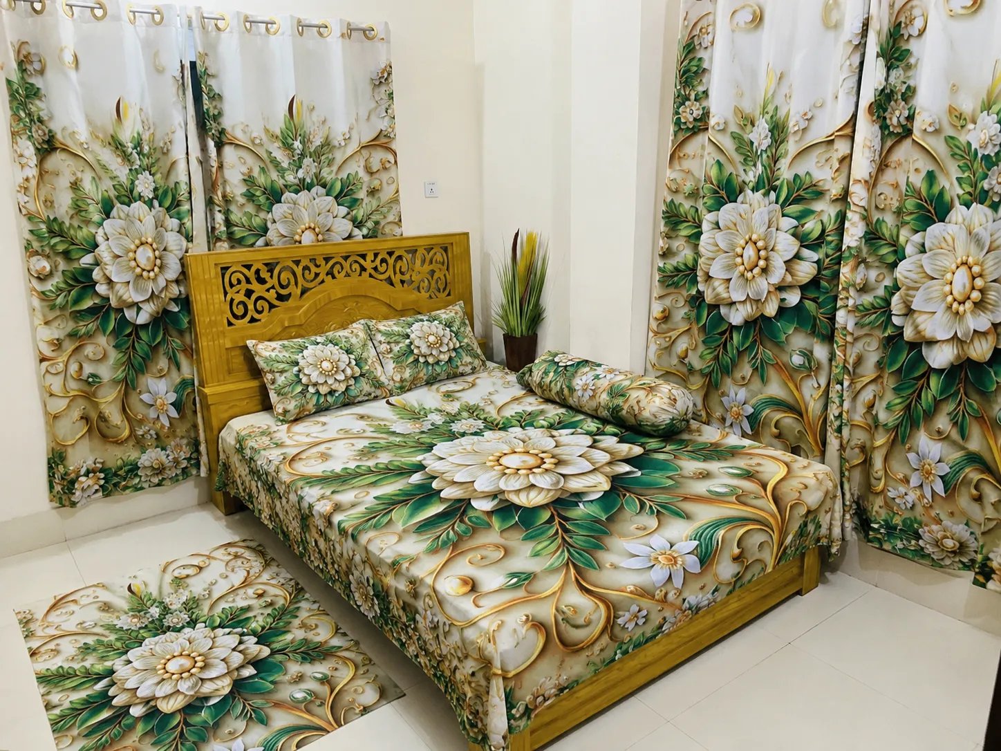 ChatGPT-Image-May-14-2026-04_44_26-AM 7/8 Water Proof Premium 3D Design Bed Sheet - Image 1