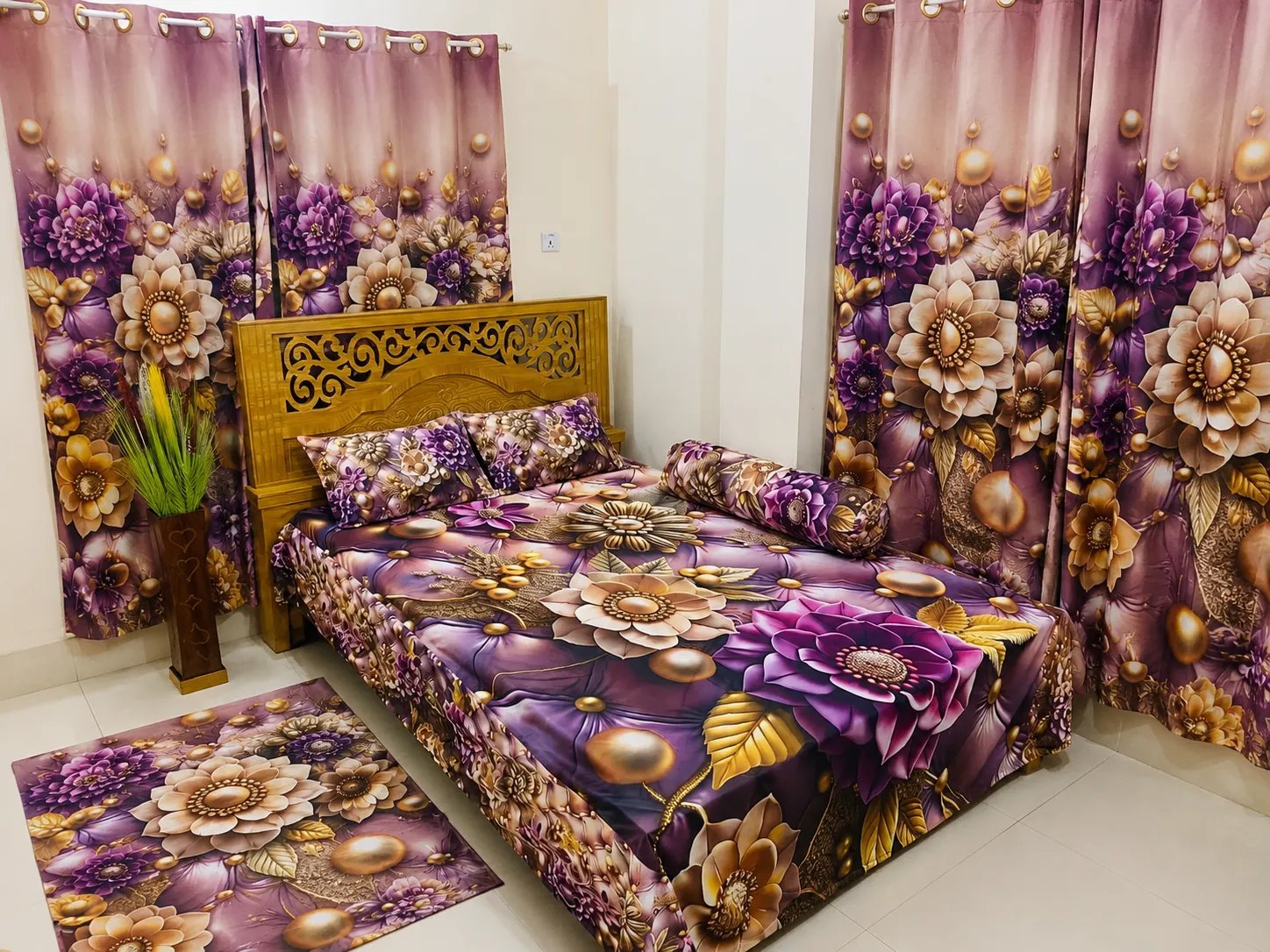 ChatGPT-Image-May-14-2026-04_48_23-AM 7/8 Water Proof Premium 3D Design Bed Sheet - Image 1