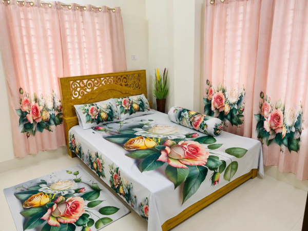 7/8 Water Proof Premium 3D Design Bed Sheet