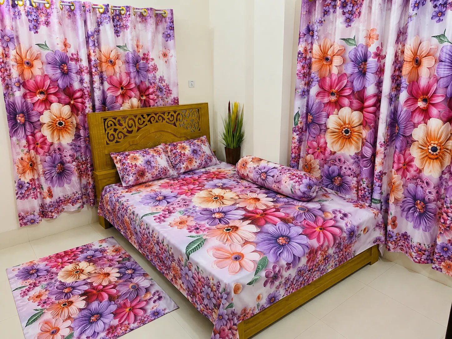 ChatGPT-Image-May-14-2026-04_57_31-AM 7/8 Water Proof Premium 3D Design Bed Sheet - Image 1