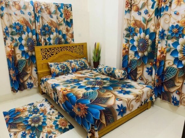 7/8 Water Proof Premium 3D Design Bed Sheet