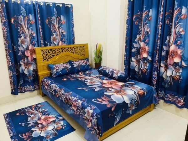 7/8 Water Proof Premium 3D Design Bed Sheet
