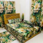 7/8 Water Proof Premium 3D Design Bed Sheet