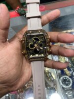 Premium SKMEI Square Dial Sports Watch for Men – Stylish Waterproof Silicone Strap Wristwatch - Image 2