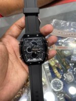Premium SKMEI Square Dial Sports Watch for Men – Stylish Waterproof Silicone Strap Wristwatch
