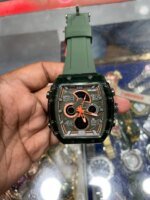 Premium SKMEI Square Dial Sports Watch for Men – Stylish Waterproof Silicone Strap Wristwatch - Image 3