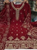 Premium Indian Georgette Sequence Embroidery & Pearl Work 3 Piece Dress for Women | Luxury Boutique Salwar Kameez Set with Dupatta - Image 2