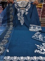 Premium Slav Cotton Embroidered 3 Piece Dress for Women | Boutique Salwar Kameez Set with Dupatta - Image 2