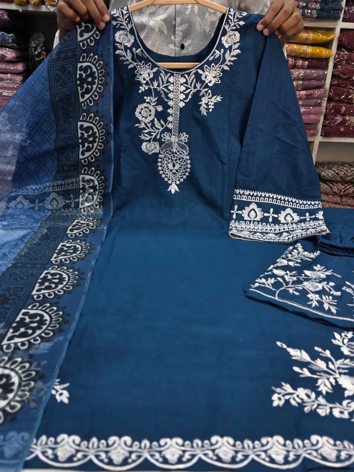 WhatsApp-Image-2026-07-24-at-1.09.15-PM-1 Premium Slav Cotton Embroidered 3 Piece Dress for Women | Boutique Salwar Kameez Set with Dupatta - Image 1