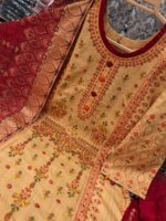 Boutique Mustard Cinigura Cotton 3 Piece Dress for Women | Premium Embroidered Salwar Kameez Set with Printed Dupatta - Image 2