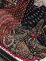 Premium Black White Gold Georgette 3 Piece Suit for Women | Polka Dot Printed Salwar Kameez with Designer Dupatta - Image 4