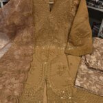 Premium Wine Cotton Sequin Embroidered 3 Piece Suit for Women | Luxury Cotton Salwar Kameez with Printed Dupatta