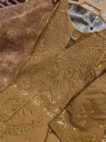 Premium Wine Cotton Sequin Embroidered 3 Piece Suit for Women | Luxury Cotton Salwar Kameez with Printed Dupatta - Image 2