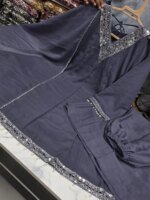 Premium Ivory Star Georgette Sharara Set for Women | Embroidery & Mirror Work 3 Piece Party Wear Dress - Image 2