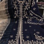 Premium Black Cotton Embroidered 3 Piece Suit for Women | Elegant Cotton Salwar Kameez with Embroidered Dupatta
