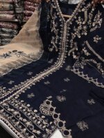 Premium Black Cotton Embroidered 3 Piece Suit for Women | Elegant Cotton Salwar Kameez with Embroidered Dupatta - Image 2